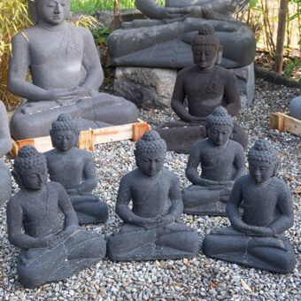 H40-2110-14 Sitzende Buddhas Lavastein, 40cm, 10-20kg