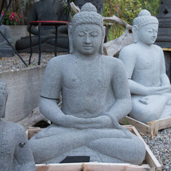H85-2121 Sitzender Buddha Lavastein, 85cm, 110kg