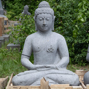 G85-2265 Sitzender Buddha, Lavastein, 85cm, 110kg
