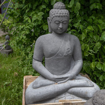 G85-2270 Sitzender Buddha, Lavastein, 85cm, 110kg