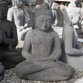 H60-2221 Sitzender Buddha, Lavastein, 60cm, 50kg