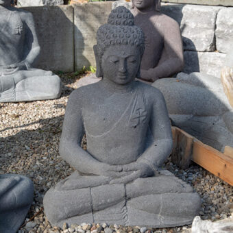 H60-2222 Sitzender Buddha, Lavastein, 60cm, 50kg