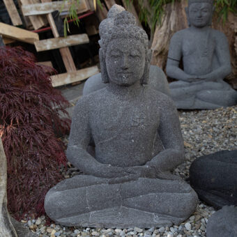 H60-2225 Sitzender Buddha Lavastein, 60cm, 60kg