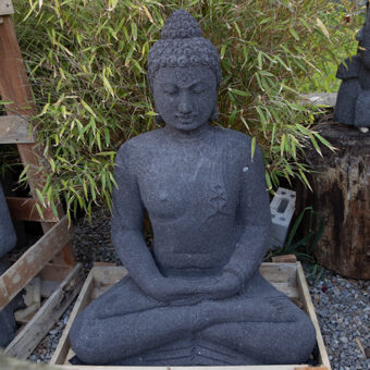 H85-2260 Sitzender Buddha Lavastein, 85cm, 110kg