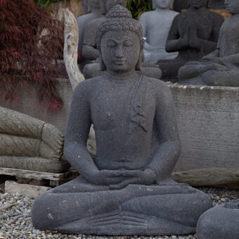 H85-2262 Sitzender Buddha Lavastein, 85cm, 110kg