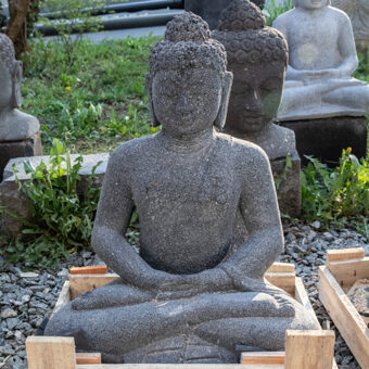 H60-2116 Sitzender Buddha Lavastein, 60cm, 60kg
